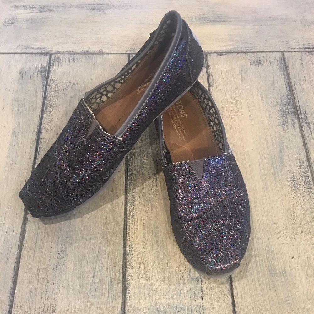 TOMS- Black Glitter
